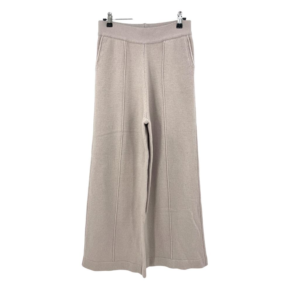 Nap Pants Womens Size OS Wool Flared Wide Leg Pink Pull On Elastic Waist Knit